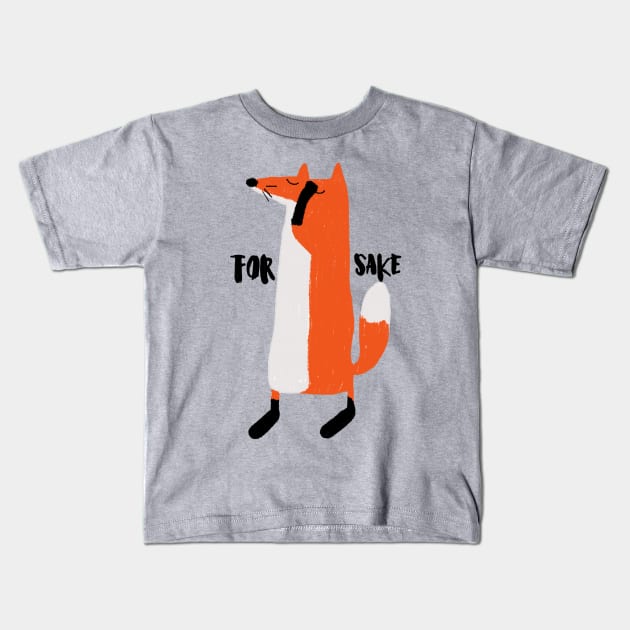 For fox sake Kids T-Shirt by Dreamy Panda Designs